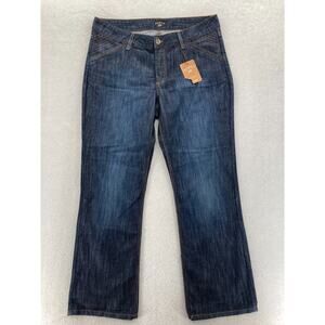 Lee Riders Jeans Women's 15/16P Petite Bootcut Dark Blue Denim Copper Collection